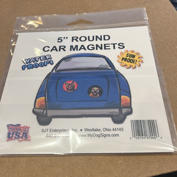 5 inch car magnet  round - Picture 2 of 2